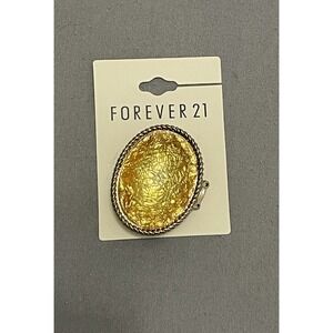 Forever 21 Reversible Ring - Gold Tone with 2 Stone Colors One Size Fit All New